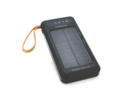 Универсальная мобильная батарея 12000 mAh, Sunix PB-43, Black, 2xUSB, Solar battery + 4in1 кабеля Универсальная мобильная батарея 12000 mAh, Sunix PB-43, Black, 2xUSB, Solar battery + 4in1 кабеля