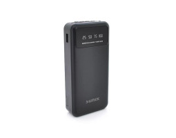 Универсальная мобильная батарея 24000 mAh, Sunix PB-41, Black,  4in1 кабеля