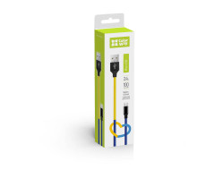 Кабель USB 2.0 - 1.0m AM/ microUSB, ColorWay Yellow/ Blue, National, 2.4A