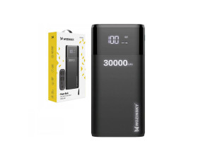 Универсальная мобильная батарея 30000 mAh, Wozinsky WPB-001BK, Black, 4xUSB