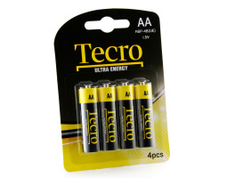 Батарейка R6 (AA), солевая, Tecro, 1 шт, 1.5V, Blister (R6P-4B (UE)) Батарейка R6 (AA), солевая, Tecro, 1 шт, 1.5V, Blister (R6P-4B (UE))