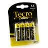 Батарейка R6 (AA), солевая, Tecro, 1 шт, 1.5V, Blister (R6P-4B (UE))