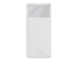 Универсальная мобильная батарея 20000 mAh, 20W, Baseus PPDML-M02, White, 2xUSB, экран Универсальная мобильная батарея 20000 mAh, 20W, Baseus PPDML-M02, White, 2xUSB, экран