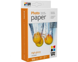 Фотопапір ColorWay, глянсовий, A6 (10х15), 260 г/ м?, 100 арк (PG2601004R)