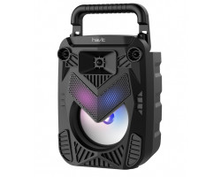 Колонка портативная Havit HV-SQ100BT Black/ Red, 3 Вт, USB, FM, BT, LED, TF, MIC (6939119005849)