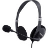 Наушники Gemix HP-120MV Black, 2 x Mini jack (3.5мм), накладные, регулятор громкости, кабель 2.4 м