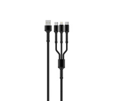 Кабель USB > Lightning + microUSB + Type-C , ColorWay, 1.0м, Black (CW-CBU3003-GR)-foto4