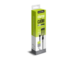 Кабель USB > Lightning + microUSB + Type-C , ColorWay, 1.0м, Black (CW-CBU3003-GR)-foto2