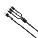 Кабель USB > Lightning + microUSB + Type-C , ColorWay, 1.0м, Black (CW-CBU3003-GR)