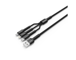 Кабель USB > Lightning + microUSB + Type-C , ColorWay, 1.0м, Black (CW-CBU3003-GR) Кабель USB > Lightning + microUSB + Type-C , ColorWay, 1.0м, Black (CW-CBU3003-GR)
