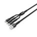Кабель USB > Lightning + microUSB + Type-C , ColorWay, 1.0м, Black (CW-CBU3003-GR)