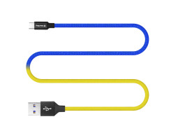 Кабель USB  - 1.0m AM/ Type-C  ColorWay, National (CW-CBUC052-BLY)-foto3