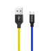 Кабель USB  - 1.0m AM/ Type-C  ColorWay, National (CW-CBUC052-BLY)