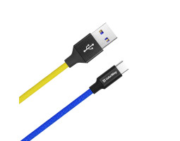 Кабель USB - 1.0m AM/ Type-C ColorWay, National (CW-CBUC052-BLY)-foto2