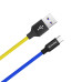 Кабель USB  - 1.0m AM/ Type-C  ColorWay, National (CW-CBUC052-BLY)