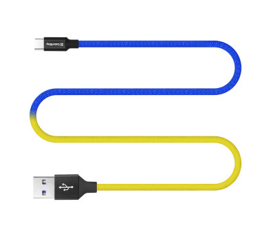 Кабель USB  - 1.0m AM/ Type-C  ColorWay, National (CW-CBUC052-BLY)