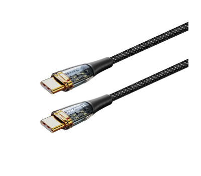 Кабель USB  - 1.2m Type-C/ Type-C (папа-папа) ColorWay Grey, 100w (CW-CBPDCC053-BK)
