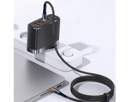 Кабель USB - 1.2m Type-C/ Type-C (папа-папа) ColorWay Grey, 100w (CW-CBPDCC053-BK)-foto3
