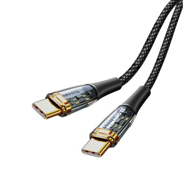 Кабель USB  - 1.2m Type-C/ Type-C (папа-папа) ColorWay Grey, 100w (CW-CBPDCC053-BK)