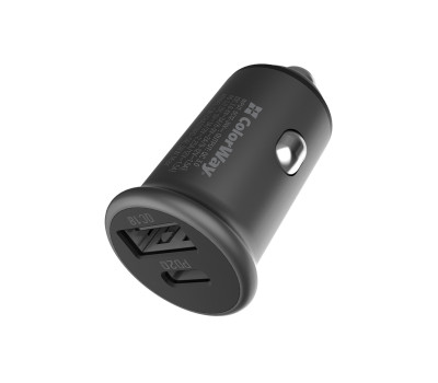 Автомобильное зарядное устройство ColorWay, Black, 1xUSB/ QC3.0, 1xUSB-C/ PD, 3A (CW-CHA029PD-GR) Автомобильное зарядное устройство ColorWay, Black, 1xUSB/ QC3.0, 1xUSB-C/ PD, 3A (CW-CHA029PD-GR)