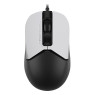 Мышь A4Tech Fstyler FM12S, Black/ White, USB, оптическая, бесшумная, 1000 dpi, 3 кнопки, 1.5 м