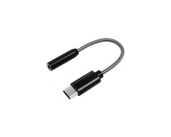 Переходник аудио USB Type-C > 3.5mm(мама) 0.1m, Atcom, Black (15035)