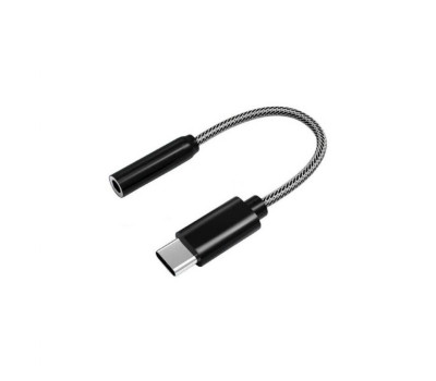 Переходник аудио USB Type-C > 3.5mm(мама) 0.1m, Atcom, Black (15035)