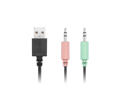 Колонки 2.0 REAL-EL S-90 Black, 2 x 3 Вт, пластиковый корпус, питание от USB, управление спереди
