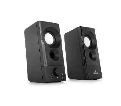 Колонки 2.0 REAL-EL S-90 Black, 2 x 3 Вт, пластиковый корпус, питание от USB, управление спереди