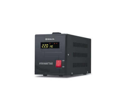 Стабілізатор REAL-EL STAB ENERGY-2000 Black, 2000VA, 1600W Стабілізатор REAL-EL STAB ENERGY-2000 Black, 2000VA, 1600W