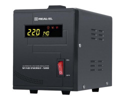 Стабілізатор REAL-EL STAB ENERGY-500 Black, 1000VA, 400W
