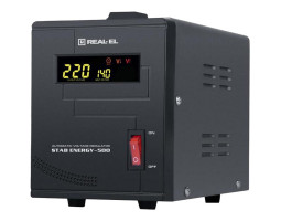 Стабілізатор REAL-EL STAB ENERGY-500 Black, 1000VA, 400W Стабілізатор REAL-EL STAB ENERGY-500 Black, 1000VA, 400W