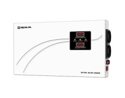Стабілізатор REAL-EL STAB SLIM-2000 White, 2000VA, 1600W