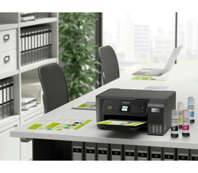 БФП струменевий кольоровий A4 Epson L3260, Black, WiFi, 5760х1440 dpi, до 33/ 15 стор/ хв, РК-екран 3.