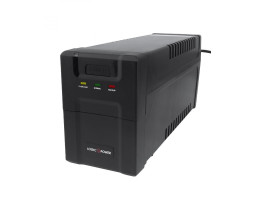 ДБЖ LogicPower U650VA-P 390W, 2 розетки, 5 ступ. AVR, 7.5Ач12В, чорний пластиковий корпус (2436)