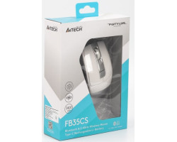 Мышь A4Tech Fstyler FB35CS, Icy White, USB, wireless, беcшумная, BT+RF (Combo)-foto2