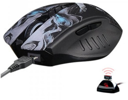 Мышь A4Tech R80 Plus Skul Black, Laser, Wireless+USB, 4000 cpi, Bloody, metal feet, подсветка-foto3