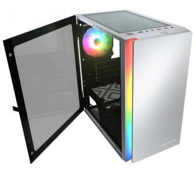 Корпус Cougar Purity RGB White, без БЖ, Micro ATX /  Mini ITX, USB 3.0 x2, USB 2.0 x1, RGB підсвічува