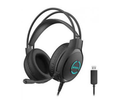 Наушники A4Tech Fstyler FH300U Black, микрофон, USB, накладые, кабель 2.0 м Наушники A4Tech Fstyler FH300U Black, микрофон, USB, накладые, кабель 2.0 м