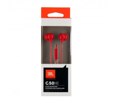 Навушники JBL C50HI, Red, 3.5 мм, мікрофон (JBLC50HIRED)