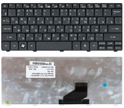 Клавіатура для ноутбука Acer Aspire One 521, 522, 532, 532H, 533, D255, D255E, D257, D260, D270, Hap Клавіатура для ноутбука Acer Aspire One 521, 522, 532, 532H, 533, D255, D255E, D257, D260, D270, Hap