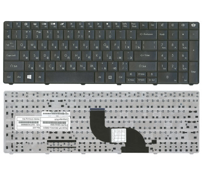 Клавіатура для ноутбука Acer Gateway (E1) Black, RU Клавіатура для ноутбука Acer Gateway (E1) Black, RU