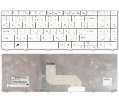 Клавіатура для ноутбука Gateway (NV52) White, RU Клавіатура для ноутбука Gateway (NV52) White, RU