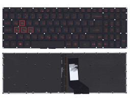 Клавіатура для ноутбука Acer Nitro 5 AN515-51 з підсвічуванням (Light), Black, RU