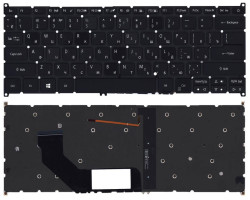 Клавіатура для ноутбука Acer Swift 3 SF314 з підсвічуванням (Light), Black, RU