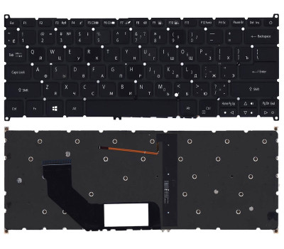 Клавіатура для ноутбука Acer Swift 3 SF314 з підсвічуванням (Light), Black, RU