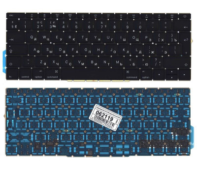 Клавіатура для ноутбука Apple MacBook (A1708), Black, (No Frame), RU (великий ентер)