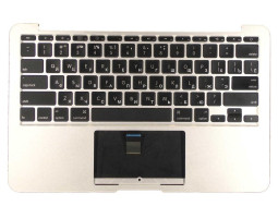 Клавіатура для ноутбука Apple MacBook Air (A1370) 2010+ Black, (Silver TopCase), RU (горизонтальний 