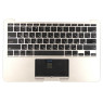 Клавіатура для ноутбука Apple MacBook Air (A1370) 2010+ Black, (Silver TopCase), RU (горизонтальний 