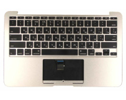 Клавіатура для ноутбука Apple MacBook Air (A1370) 2011+ Black, (Silver TopCase), RU (горизонтальний 